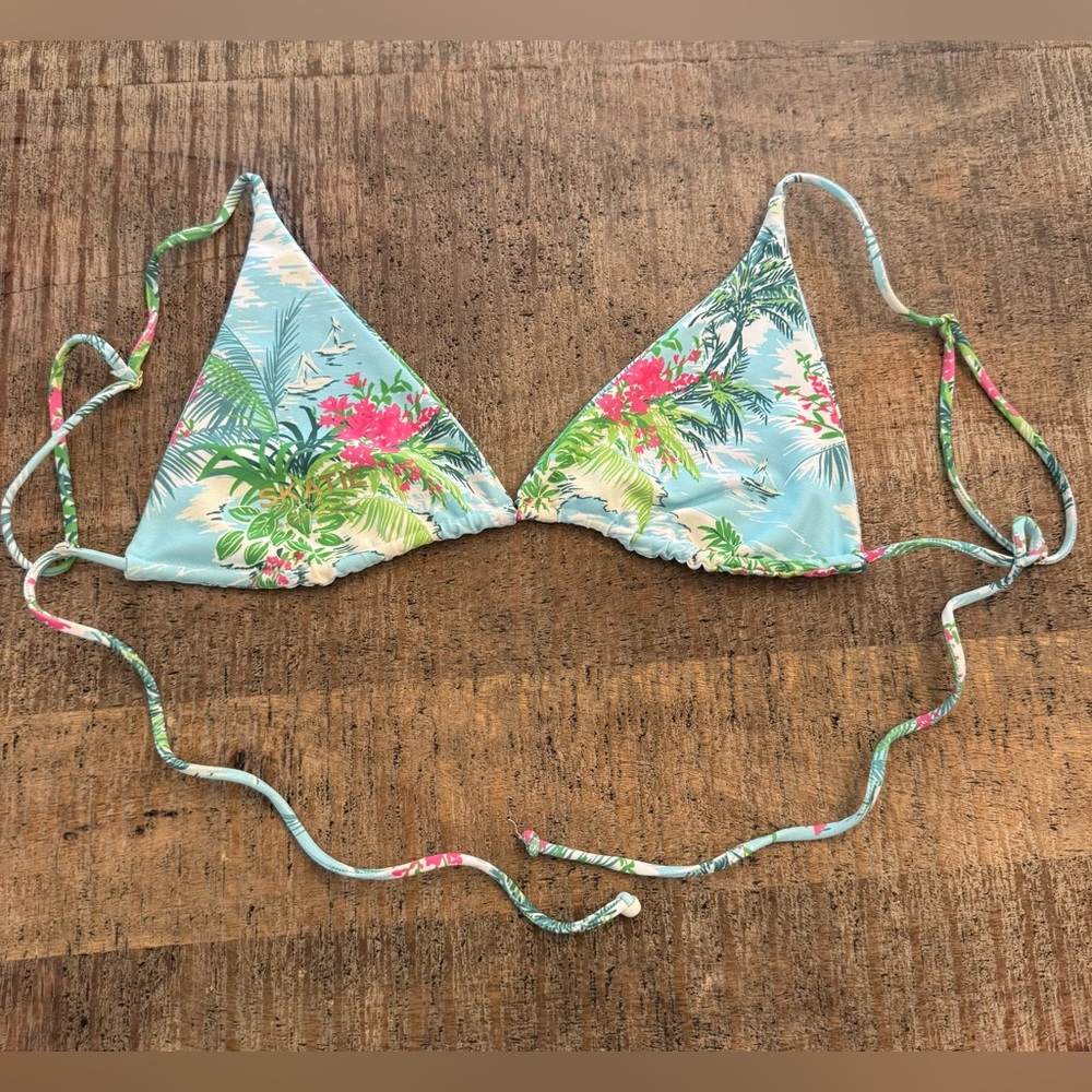 Skatie Tropical Print Bikini - Blue and Green